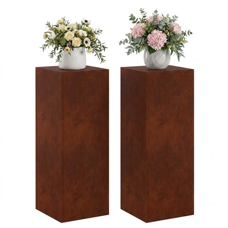 Vidaxl plantenstandaard 2 pcs roestkleurig 30 x 30 x 80 cm