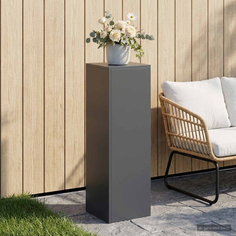 Vidaxl plantenstandaard antraciet 30 x 30 x 100 cm roestvrij staal