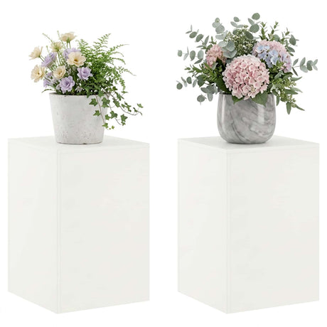 Vidaxl plantenstandaard 2 pcs wit 40 x 40 x 60 cm staal