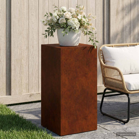 Vidaxl plantenstandaard roestkleurig 40 x 40 x 80 cm weervast staal