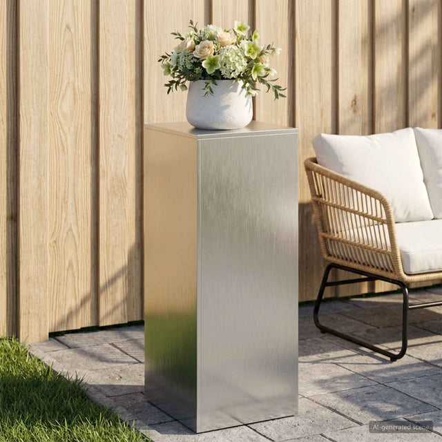 Vidaxl plantenstandaard zilver 40 x 40 x 100 cm staal