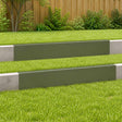 Vidaxl afdekprofiel voor tuinafboording 2 st 100 x 6 x 15 cm staal
