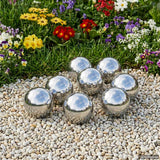 Vidaxl spiegelbol 8 st ø 5 cm zilver rvs 201