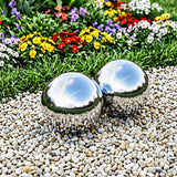 Vidaxl spiegelbol 2 st ø 15 cm zilver rvs 201