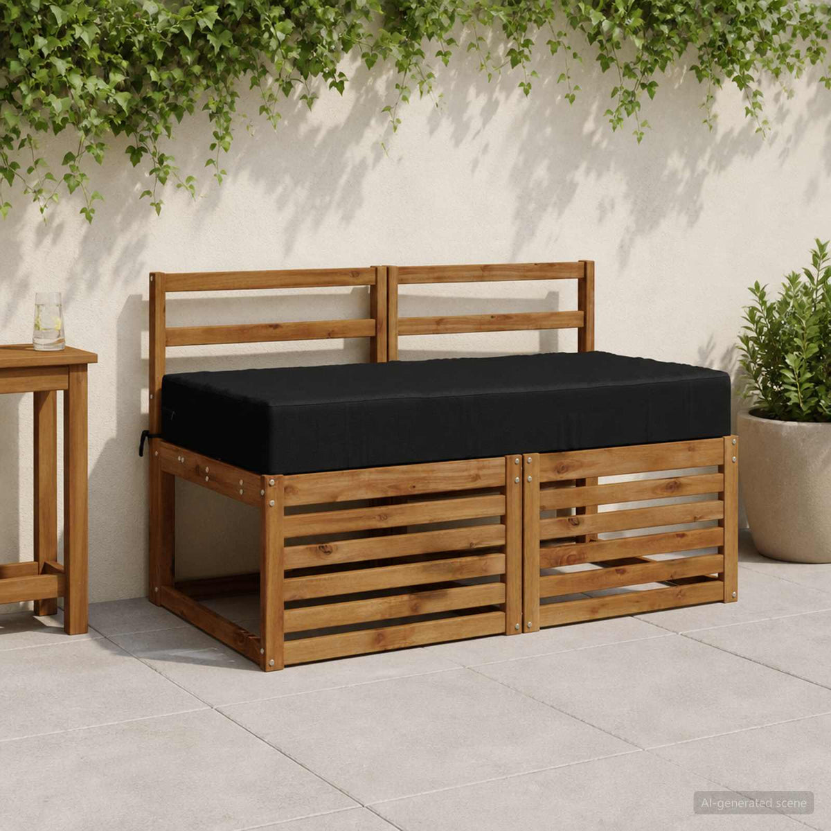 Vidaxl zitkussen soest 100% polyester zwart 120 x 60 x 15 cm