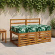Vidaxl zitkussen soest 100% polyester bladpatroon 120 x 80 x 15 cm
