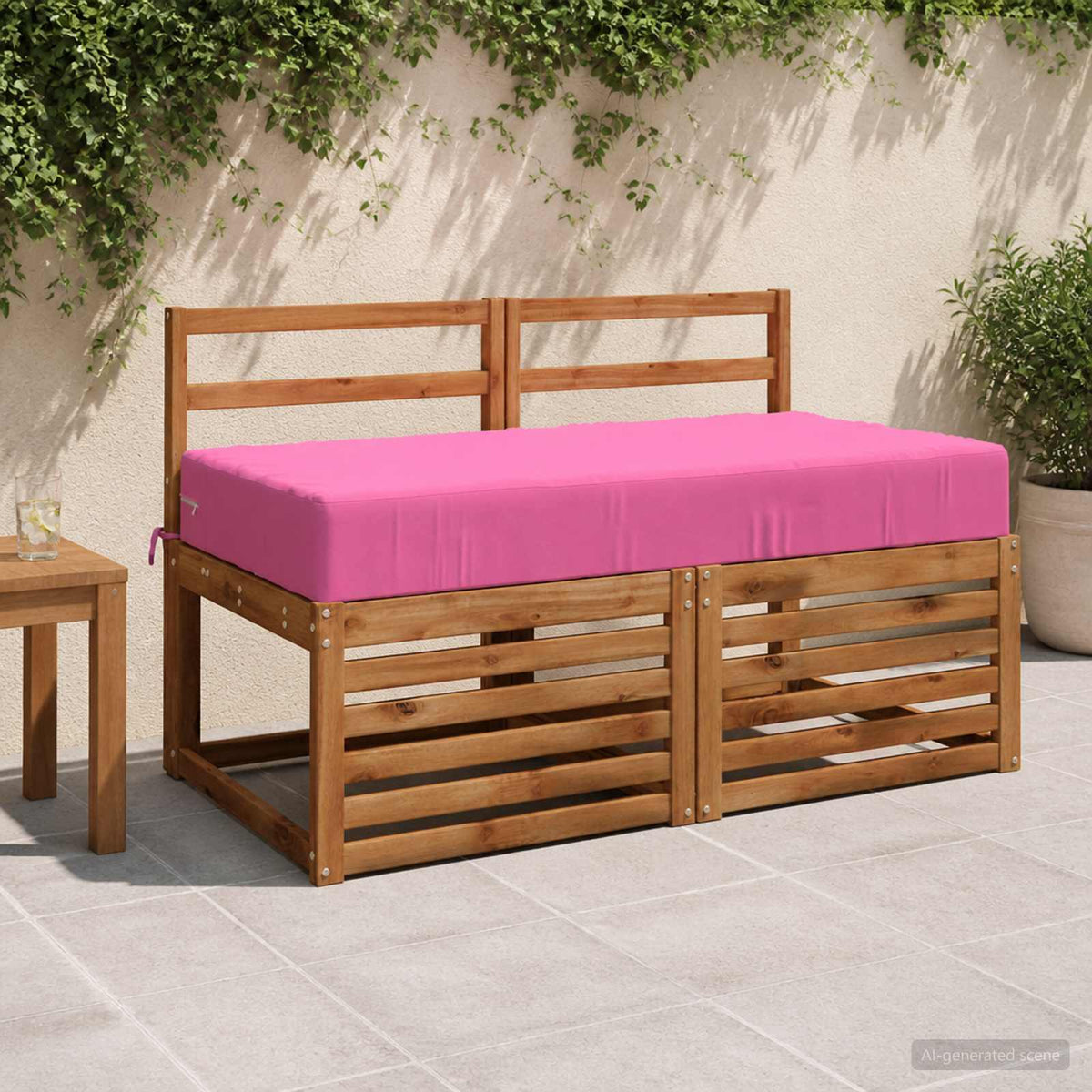 Vidaxl zitkussen soest 100% polyester roze 120 x 80 x 15 cm