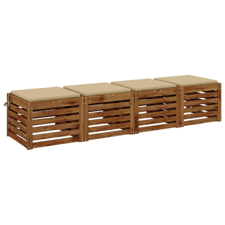 Vidaxl 4-piece zitkussens soest 4 st 100% polyester beige