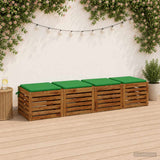 Vidaxl 4-piece zitkussens soest 4 st 100% polyester groen