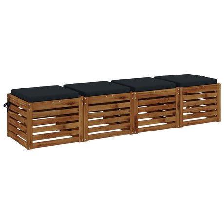 Vidaxl zitkussens soest 4 st 100% polyester donkerblauw 45 x 45 x 5 cm