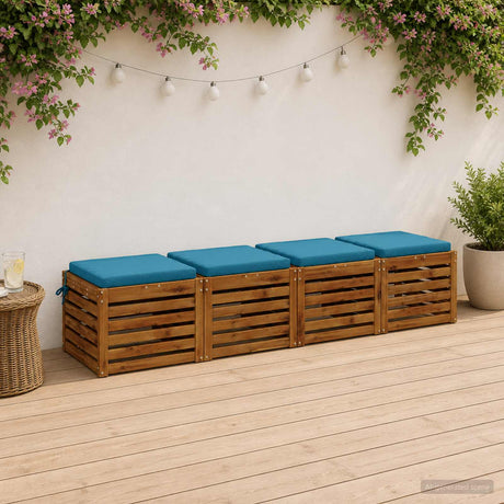 Vidaxl zitkussens soest 4 st 100% polyester lichtblauw 40 x 40 x 5 cm