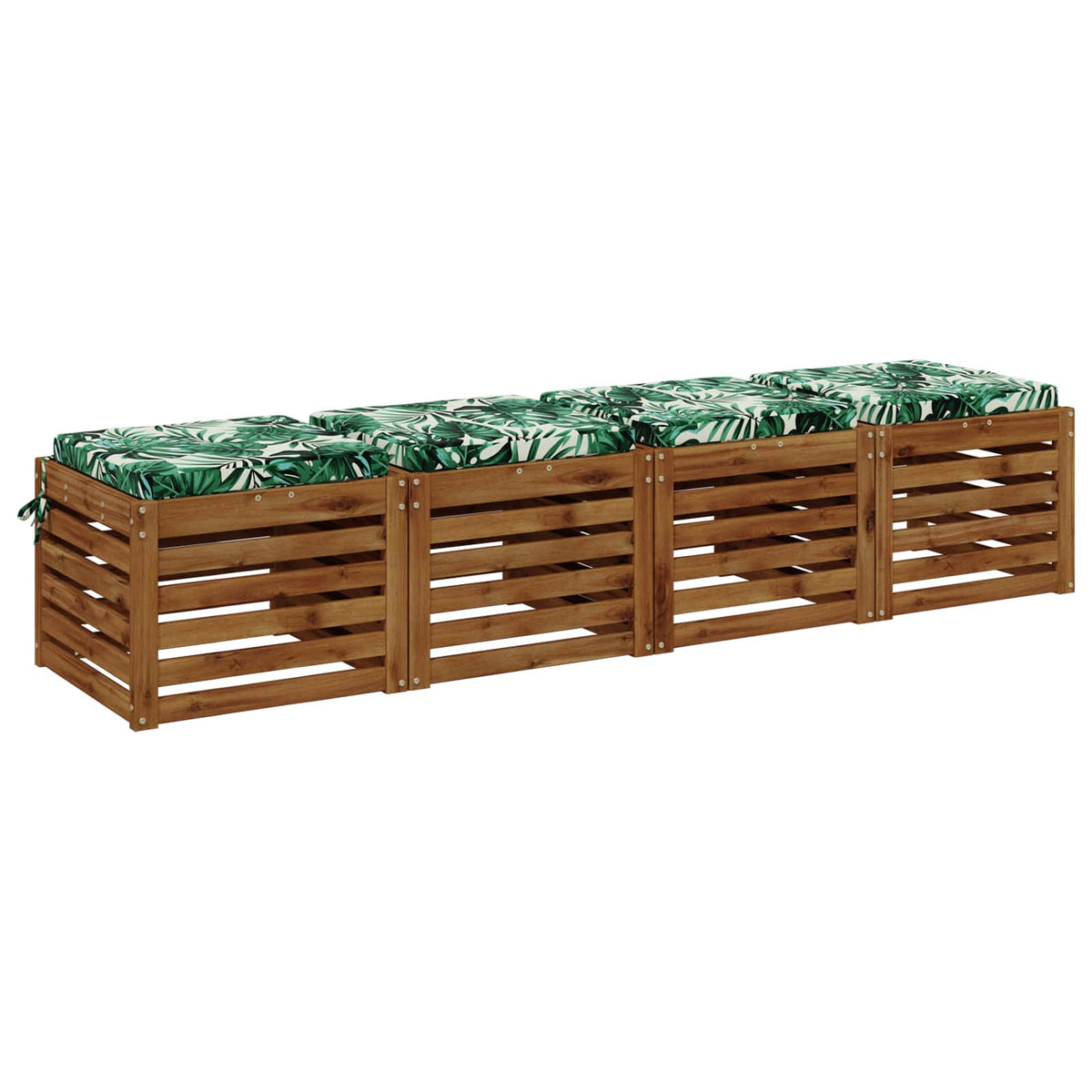 Vidaxl 4-piece zitkussens soest 4 st 100% polyester bladpatroon