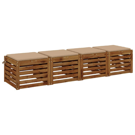 Vidaxl 4-piece zitkussens soest 4 st 100% polyester zand