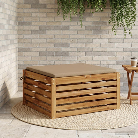 Vidaxl 1-piece zitkussen soest 100% polyester taupe 60 x 60 x 3 cm