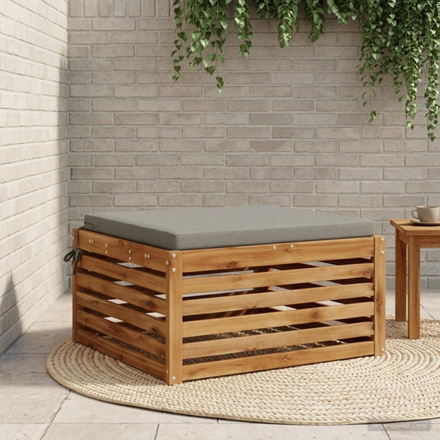 Vidaxl 1-piece zitkussen soest 100% polyester grijs 80 x 80 x 5 cm