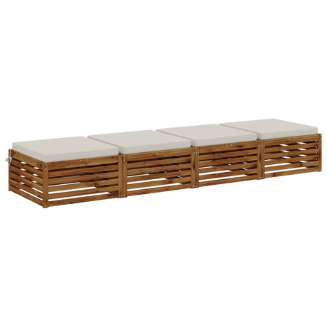 Vidaxl 4-piece zitkussens soest 4 st 100% polyester wit 60 x 60 x 7 cm