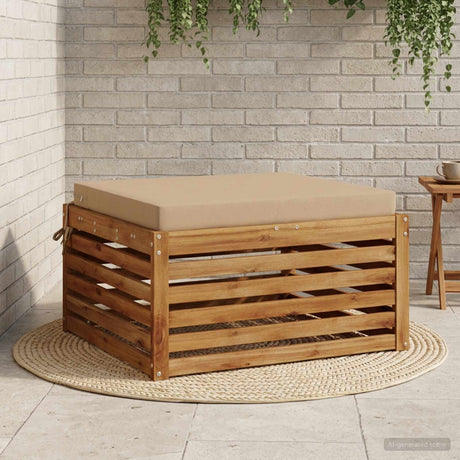 Vidaxl 1-piece zitkussen soest 100% polyester zand 60 x 60 x 7 cm