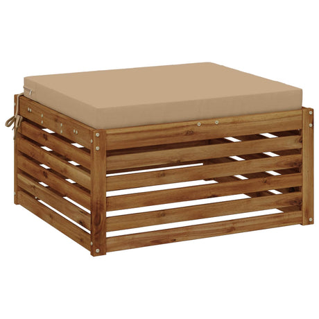 Vidaxl 1-piece zitkussen soest 100% polyester zand 60 x 60 x 7 cm