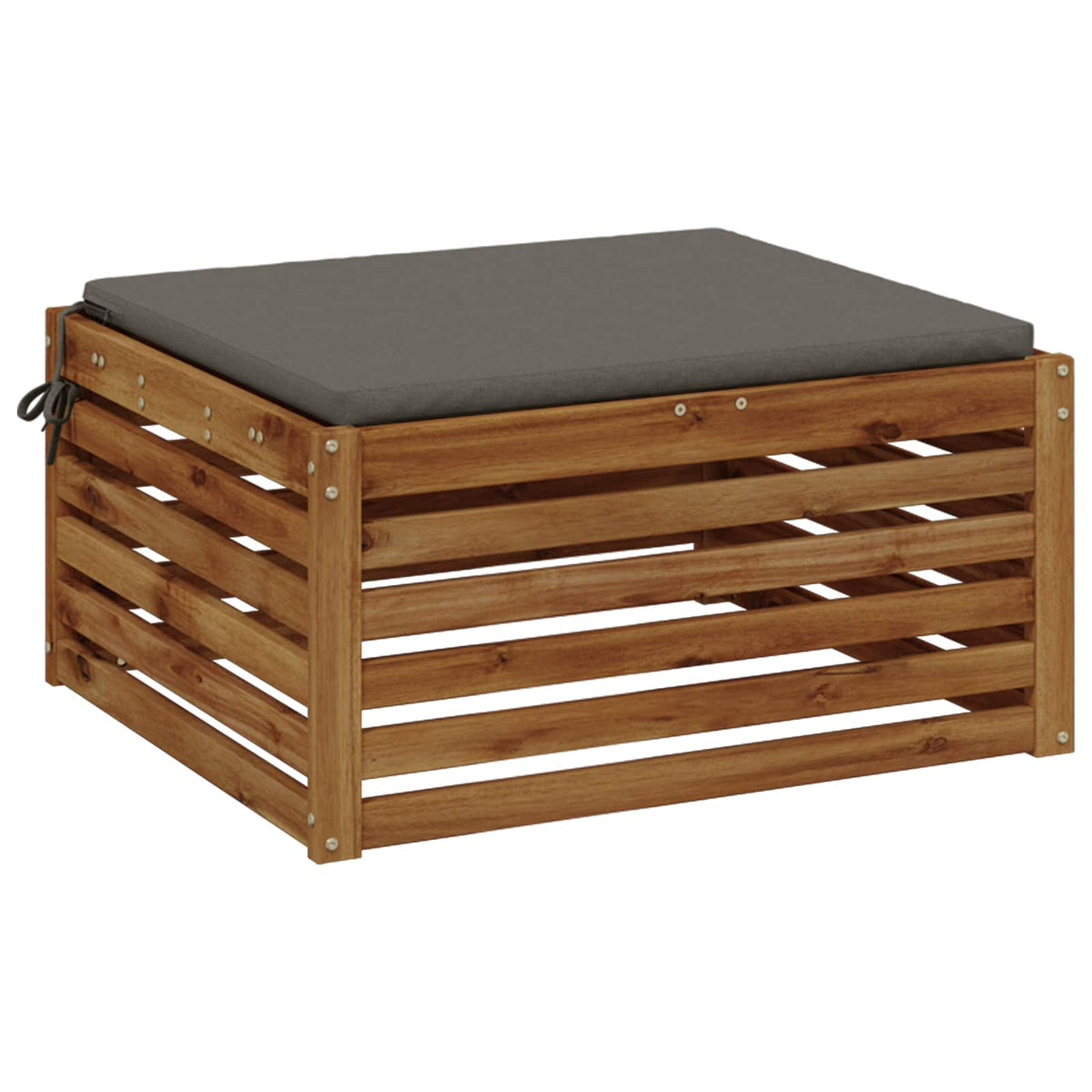 Vidaxl 1-piece zitkussen soest 100% polyester grijs 70 x 70 x 3 cm
