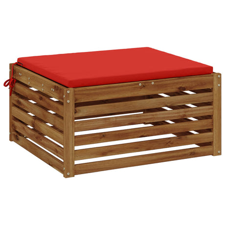 Vidaxl 1-piece zitkussen soest 100% polyester rood 70 x 70 x 3 cm