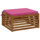 Vidaxl 1-piece zitkussen soest 100% polyester roze 70 x 70 x 5 cm