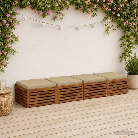 Vidaxl 4-piece zitkussens soest 4 st 100% polyester lichtgroen