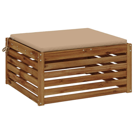 Vidaxl 1-piece zitkussen soest 100% polyester zand 80 x 80 x 3 cm