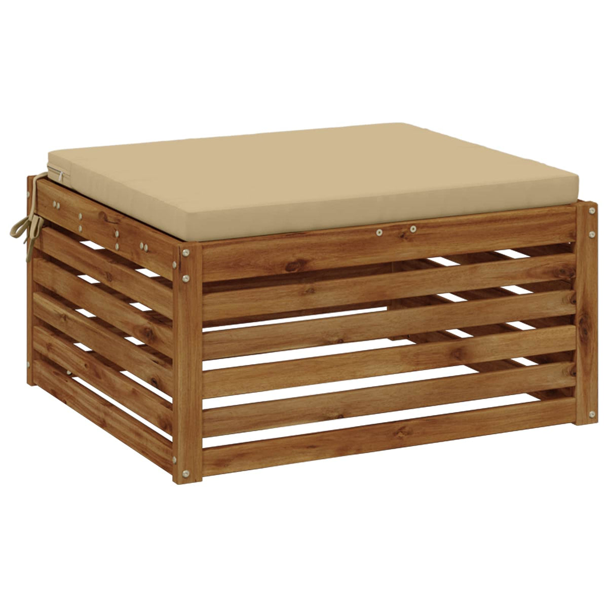 Vidaxl 1-piece zitkussen soest 100% polyester beige 80 x 80 x 5 cm