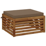 Vidaxl 1-piece zitkussen soest 100% polyester taupe 80 x 80 x 7 cm