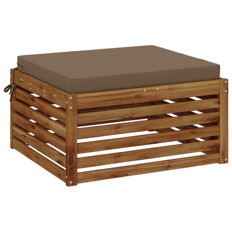 Vidaxl 1-piece zitkussen soest 100% polyester taupe 80 x 80 x 7 cm