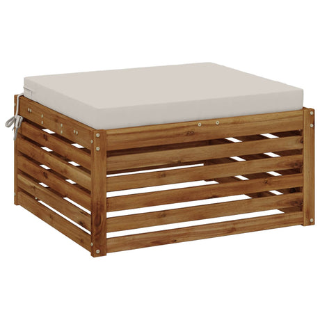 Vidaxl 1-piece zitkussen soest 100% polyester wit 80 x 80 x 7 cm