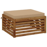 Vidaxl 1-piece zitkussen soest 100% polyester zand 80 x 80 x 7 cm