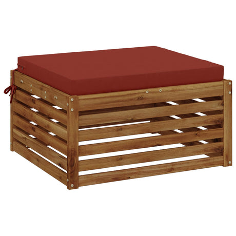 Vidaxl 1-piece zitkussen soest 100% polyester rood 80 x 80 x 7 cm