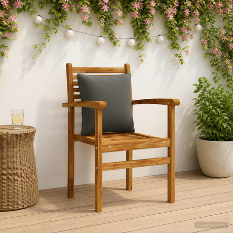 Vidaxl rugkussen putten 4 st 100% polyester antraciet 40 x 40 x 15 cm