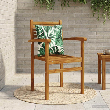 Vidaxl rugkussen putten 100% polyester bladpatroon 40 x 40 x 15 cm