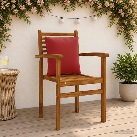 Vidaxl rugkussen putten 4 st 100% polyester wijnrood 40 x 40 x 15 cm