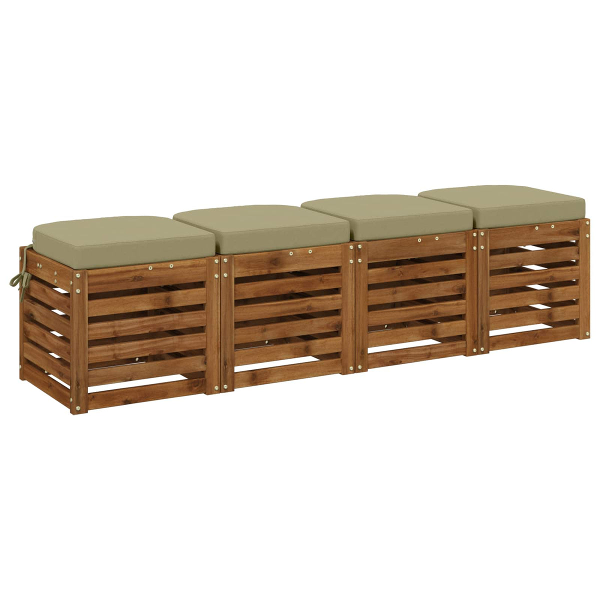 Vidaxl 4-delige zitkussens soest 4 pcs 100% polyester lichtgroen