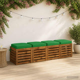 Vidaxl 4-delige zitkussens soest 4 pcs 100% polyester groen