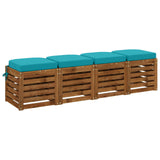 Vidaxl 4-delige zitkussens soest 4 pcs 100% polyester turquoise