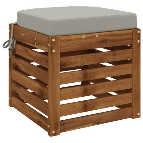 Vidaxl 1-delig zitkussen soest 100% polyester grijs 45 x 45 x 7 cm