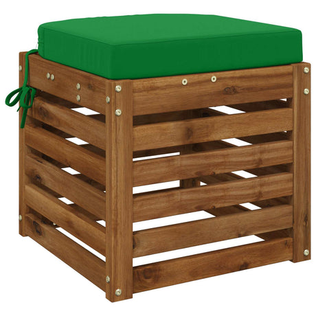 Vidaxl 1-delig zitkussen soest 100% polyester groen 45 x 45 x 7 cm