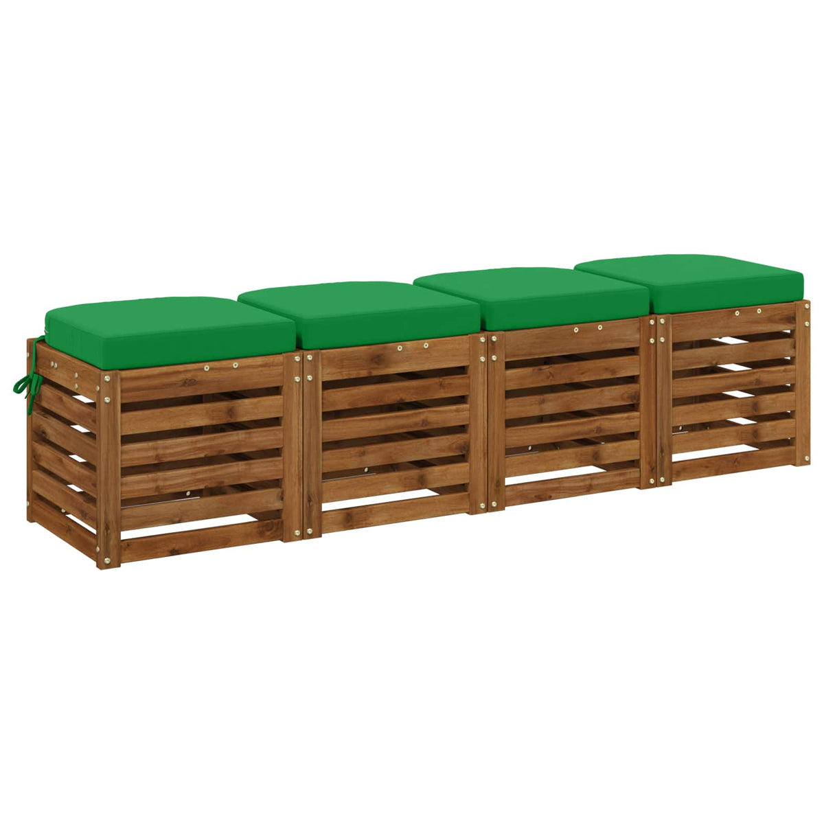 Vidaxl 4-delige zitkussens soest 4 pcs 100% polyester groen
