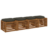 Vidaxl 4-piece zitkussens 4 st 100% polyester antraciet 40 x 40 x 5 cm