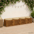 Vidaxl 4-piece zitkussens 4 st 100% polyester beige 40 x 40 x 5 cm