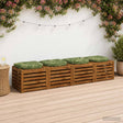 Vidaxl 4-piece zitkussens 4 st 100% polyester bladontwerp