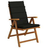 Vidaxl 2-delige hoog rug bhair kussens gemert 100% polyester zwart