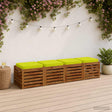 Vidaxl 4-piece zitkussens vught 4 pcs 100% polyester helder groen