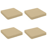 Vidaxl 4-piece zitkussens vught 4 pcs 100% polyester beige