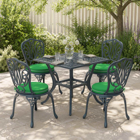 Vidaxl zitkussens soest 4 st 100% polyester groen ø 35 x 7 cm