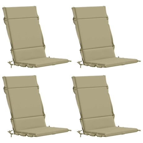 Vidaxl 4-delige hoogrug kussen gemert 4 pcs 100% polyester lichtgroen